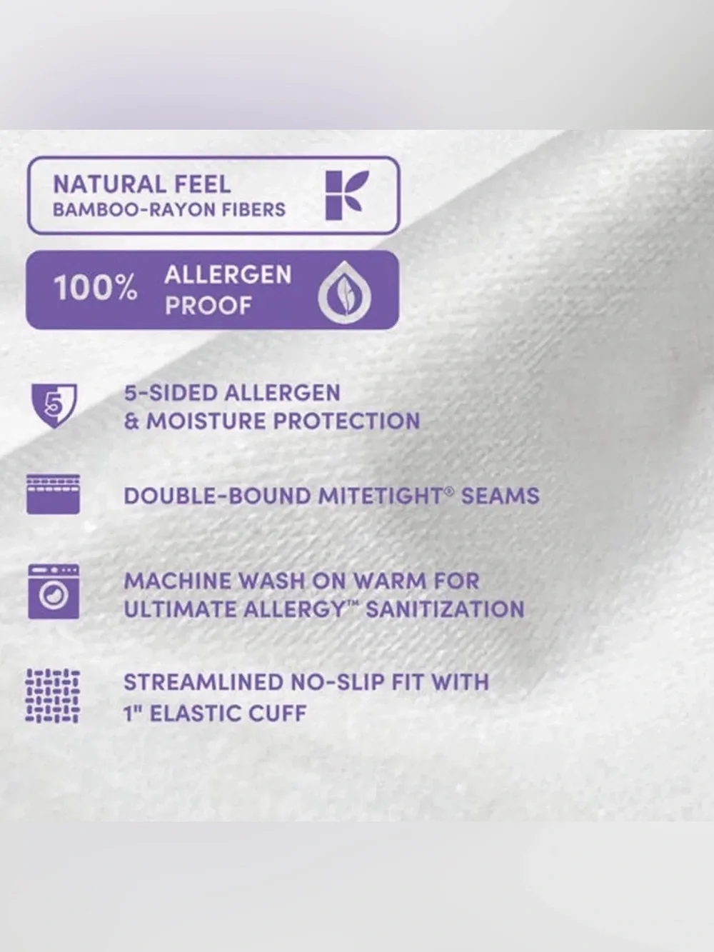 Ultimate Allergy Bamboo Mattress Protector — White (King)